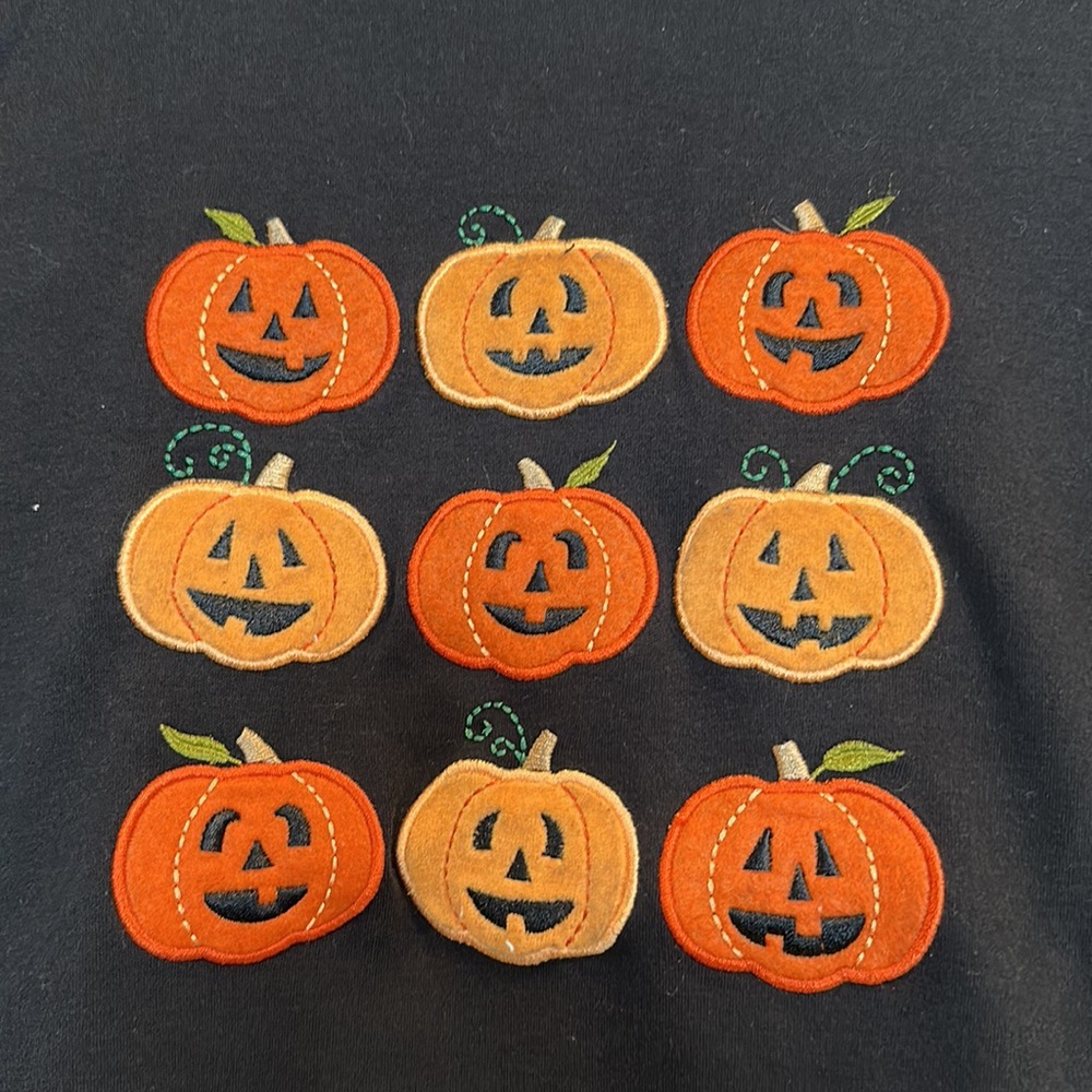 Halloween Jack O’ Lantern Pumpkins Long Sleeve Shirt - Picture 5 of 8
